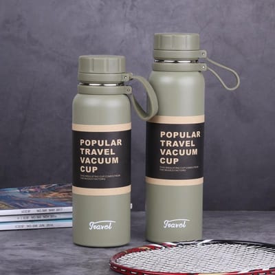 Gobelet Thermos en Plastique à Grande Capacité Spray Créatif Sport Extérieur Ike Bouilloire Isolée en Acier Inoxydable avec Filtre à Thé 650ml