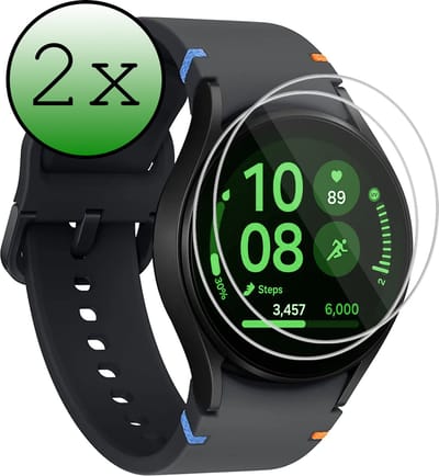 Screenprotector - 2 Stuks Geschikt voor Samsung Galaxy Watch FE (40mm) - Extra Sterk - Tempered Glass - Gehard Glas - Beschermglas Screen Cover - Bescherm Protector voor Smartwatch