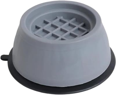 Anti-vibratie Voetjes - Wasmachine Dempers - Meubels Stabiliseren - Rubberen Schokdemping - 8 cm Diameter - Grijs
