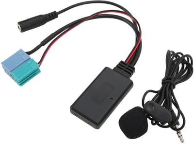 Bluetooth AUX In Adapter met Handsfree Microfoon voor Fiat Bravo VISTEon Radio - 6+8 Pin - Sinds 2007