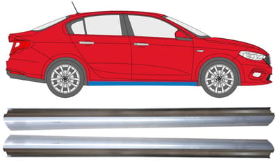Reparatie dorpel onderste deel voor Fiat Tipo 2016- / Links + Rechts / Set