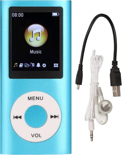 Digitale Muziekspeler - MP3 Speler Kinderen - Muziek Luisteren Onderweg - Verliesvrije Geluidskwaliteit - 1.8 Inch LCD - Blauw