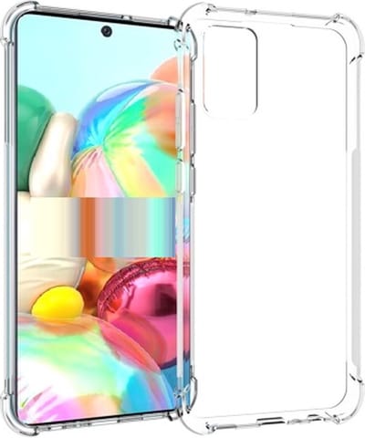 Anti Shock silicone back cover Geschikt voor Samsung Galaxy A41/Transparant hoesje + Gratis screenprotector