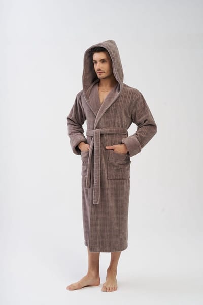 Heren Badjas Raffo / Grijs-beige/ L/XL
