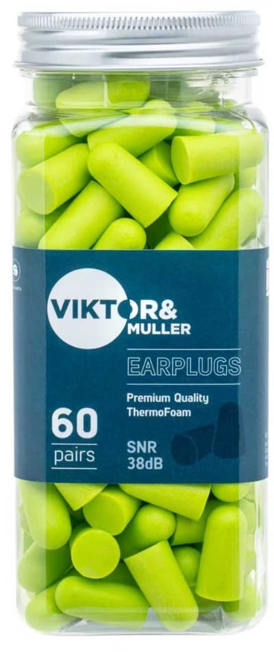 Viktor & Muller® - 120 stuks Slaap Oordopjes - Snurken - Slaapoordoppen - Oordoppen - Slapen - Geluidsoverlast - Sound Plugs - Anti Snurk - Slaaphulp - Geluid - Studeren - Gehoorbescherming - Earplugs - Lawaai - Foam demping - Motorrijden - Festival