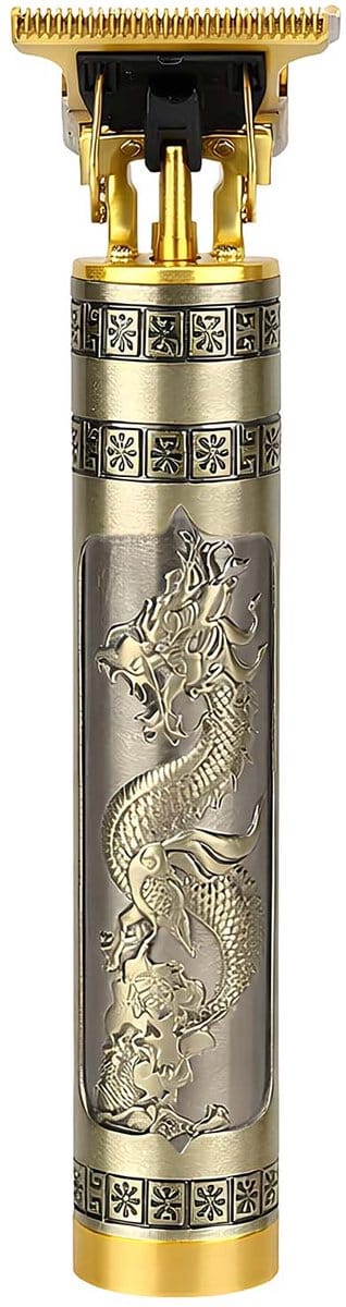 Sokany, Draadloze trimmer met metalen gravure, 3 uur batterijduur, nauwkeurige contouren en afwerking, Brons