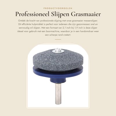 Dailygoods - Professioneel Slijpen - Grasmaaier Messenslijper - Efficiënt Tuingereedschap - 2.1in x 1.9in - Voor Boormachine - Slijtvaste Slijper - Ge...