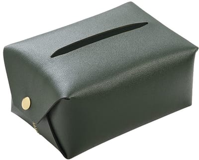 Dailygoods- Tissueboxhouder Afneembaar - PU-leer - Rechthoekig - Slijtvast - Opvouwbaar - Gemakkelijk te reinigen - Tissuedoos