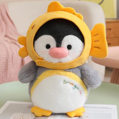 Schattige Pinguïn Knuffelt Vis Pluche Speelgoed Zacht Knuffeldier Pinguïn Kawaii Pluche Kamer Decoratie Verjaardagscadeau 25cm