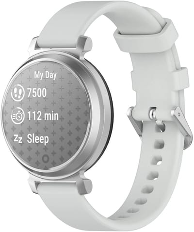 Strap-it Siliconen 'Classic' bandje geschikt voor Garmin Lily 2 / Pebble Round 2 - Licht grijs