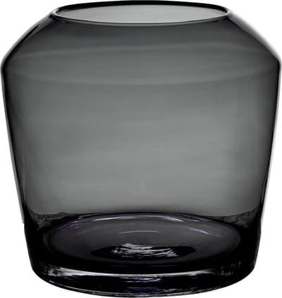 Maison Péderrey Vaas Mond geblazen Glas Zwart D 25 cm H 23 cm