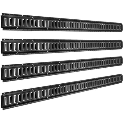 Rails d'arrimage E-Track, Lot de 4, Rails E-Track de 2,3 m Sécurise la cargaison et les charges lourdes jusqu'à 909 kg, Système d'arrimage pour remorque Convient pour les garages, les fourgonnettes,