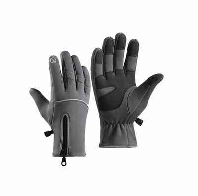 Handschoenen - Fietshandschoenen - Handschoenen winter - Sport handschoenen - Fiets handschoenen - Waterdichte winddichte handschoenen - Antislip schokabsorberende handschoenen - Touchscreen handschoenen - Voor autorijden - Vissen - Unisex - Grijs