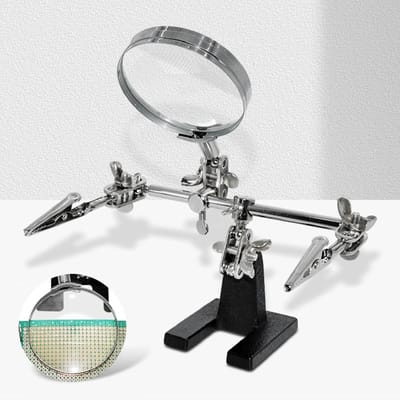 Solderhouder met vergrootglas - Derde hand solderen - Vergrootglas soldeerstation - Elektronica reparatietools - Modelbouw accessoires