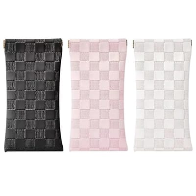 3 Stuks Leren Brillenkokers - Zachte en Draagbare Etuis voor Zonnebrillen - Ideaal voor Dames en Heren