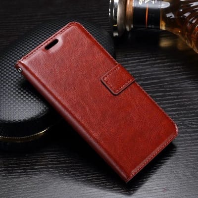 LuxeBass Hoesje geschikt voor Samsung Galaxy S9+ Portemonnee hoesje - Bruin