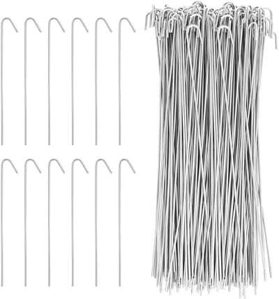 Hekdraadbinders Roestvrij Staal - Kettingroosterbinders Gaas - Hekken Repareren Bevestigen - Roestbestendig Materiaal - 100 stuks 25 cm - Zilver