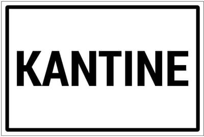 Kantine bord | gecoat dibond materiaal | 30 x 20 cm