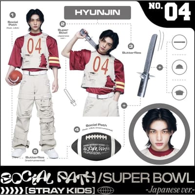 Stray Kids-[Social Path]1e EP in Japan Album Super Bowl Hyunjin