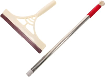 Douchewisser Ruitenreiniger - Glaswisser Borstel - Natte Ruimtes Schoon - Uitschuifbare Telescoopsteel - 47 cm Lengte - Diverse Kleuren
