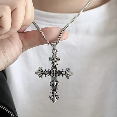 Kruis Ketting Unisex – Hip Hop Stijl – Grote Kruis Hanger – Stoere en Stijlvolle Ketting voor Dagelijks Gebruik