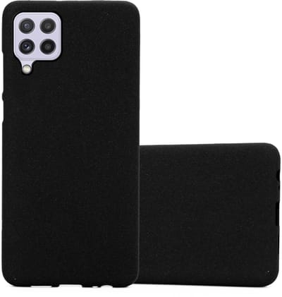 Cadorabo Hoesje geschikt voor Samsung Galaxy A22 4G / M22 / M32 4G in FROST ZWART - Beschermhoes gemaakt van flexibel TPU silicone Case Cover