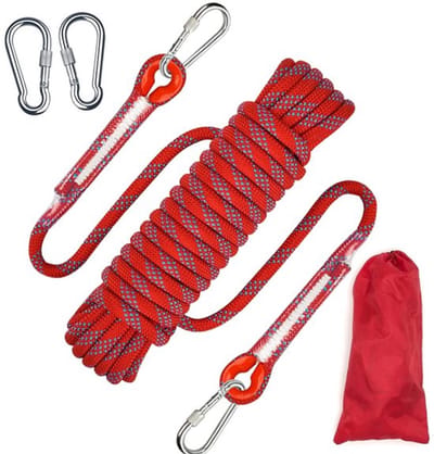 Allecto - Klimtouw - Veiligheidstouw - 10 m - Rood - Outdoor klimtouw