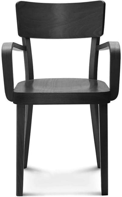 Fameg Faye Eetkamerstoel Zwart Gebeitst - Met Armleuning - Hout - Design Stoel