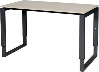 Verstelbaar Bureau - Plus 120x60 Havana Kersen - zwart frame