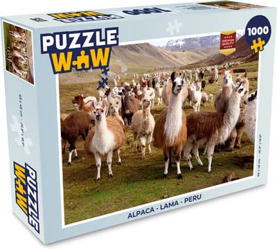 Puzzel Alpaca - Lama - Peru - Legpuzzel - Puzzel 1000 stukjes volwassenen