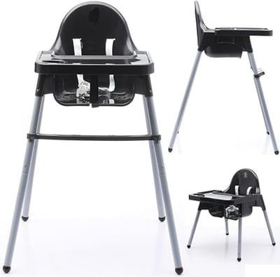 Thuys – Kinder Eetstoel – Baby Eetstoel – Kinderstoel Baby – 92 x 46 x 46 – Zwart