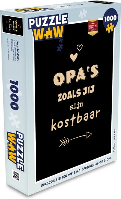 Puzzel Opa's zoals jij zijn kostbaar - Spreuken - Quotes - Opa - Legpuzzel - Puzzel 1000 stukjes volwassenen