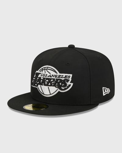 HWC 31587 59FIFTY BLKBLKWHI LOS ANGELES LAKERS