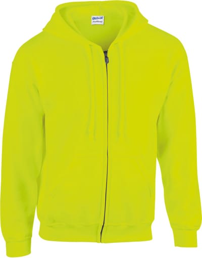Gildan Heavy Blend™ Adult Full Zip Hooded Sweatshirt GI18600 - Safety Yellow - L