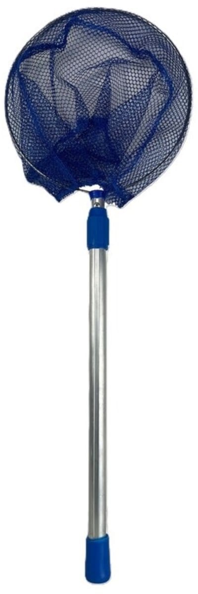 Schepnet XL - telescopisch- 85 cm - blauw - aluminium - visnet / vlindernet - uitschuifbaar