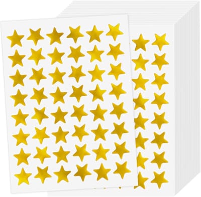 Zelfklevende Sterren Stickers - 1620 Stuks Gouden Sterren voor Beloningen, Scrapbooking en Kaarten (1.2cm Diameter)