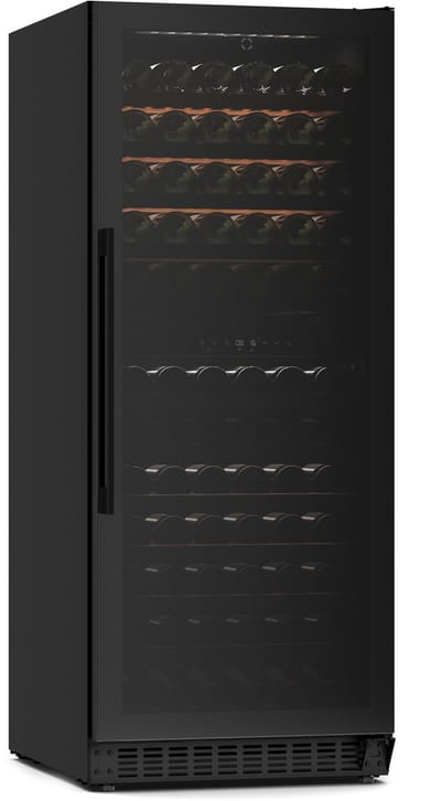 Klarstein Wijnkoeler Velaire wijnkoelkast met twee zones - 122 flessen, 2 zones, 5-22 °C, touchbediening, LED, UV-glas, inbouw of vrijstaand - voor Bar - Houten Schappen - voor Champagne - voor Keuken - Wijnklimaatkast - Wijnkast