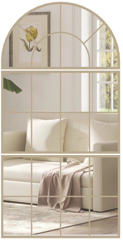 Jurrys Spiegel - Wandspiegel - Raamspiegel - Muurspiegel - Decoratiespiegel - Woondecoratie - Design - Metalen frame - 149x76cm