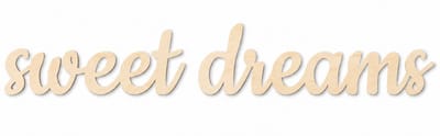 Houten wanddecoratie - Wooden wall decoration | Sweet dreams 104 x 17cm | Licht hout - Natural wood | Muurdecoratie - Wall art - Wandfiguur - Babykamer - Kids - Deco