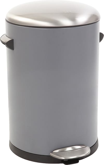 EKO - Belle Deluxe pedaalemmer 12 liter - Steel Plastic - grijs, sandcoated - Prullenbak