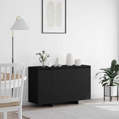 vidaXL - Dressoir - Zwart - 120 - x - 41 - x - 75 - cm - Bewerkt - hout