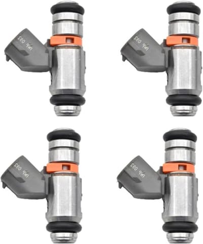 Brandstofverstuiver Set - Brandstofinjector - Motoronderhoud - Nauwkeurige Verneveling - 4 Stuks - Zilverkleurig