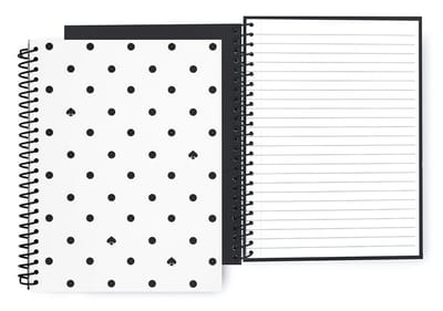 Mini Spiraal Notitieboek Zwart/Wit 8,25" x 6,7" - 112 Gevoerde Pagina's