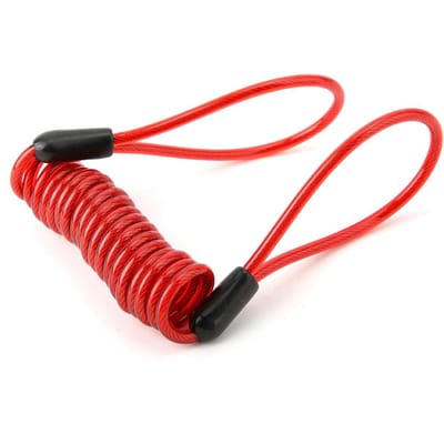 Anti-diefstal Staalkabel Slot Beveiliging Veer Herinneringskabel Slot voor Fiets Motorfiets(Rood) rood