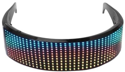 Dailygoody - LED-bril - Bluetooth-oplichtende Bril - Geluidsreactief - RGB LED-display - Slimme Bril - Oplaadbaar - Geschikt voor Cosplayfeest - 21 x ...