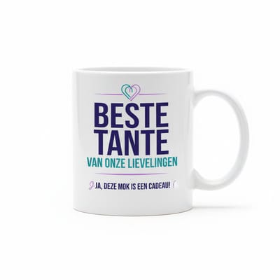 “Beste Tante” Mok – Lief Familie Waardering Cadeau voor Tante – 330 ml Keramische Koffiemok