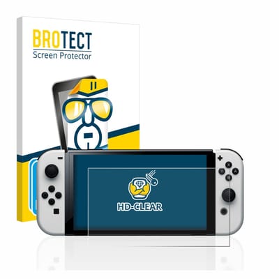 BROTECT - Screenprotector voor Nintendo Switch OLED-Modell - Folie Beschermfolie transparant 2 Stuks