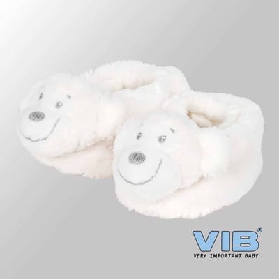 VIB® - Pluche Apenslofjes (Wit) - Babykleertjes - Baby cadeau - zwangerschap aankondiging - geboorte cadeau