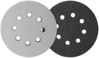 Set van 2 Schuurdiscs 125 mm met 8 Gaten en Sponsinterface voor Orbitalen Schuurmachines, Vervangingspads voor Schuren en Polijsten