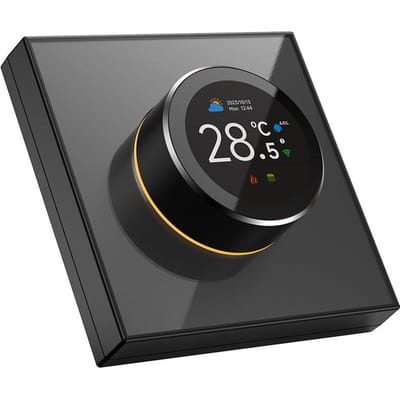 TUYA Slimme Thermostaat voor Huis 1.32   Scherm WIFI Temperatuurregelaar met 7 Sfeerlichten voor GA zwart